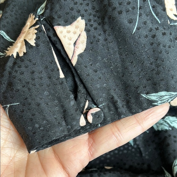 Rebecca Taylor Black Daniella Silk Blend Floral Dress | Size 10 - Picture 4 of 5